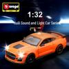 Bimego 1:32 LaFerrari Mustang Сплавная Инерционная Модель Машинки со Звуком и Светом