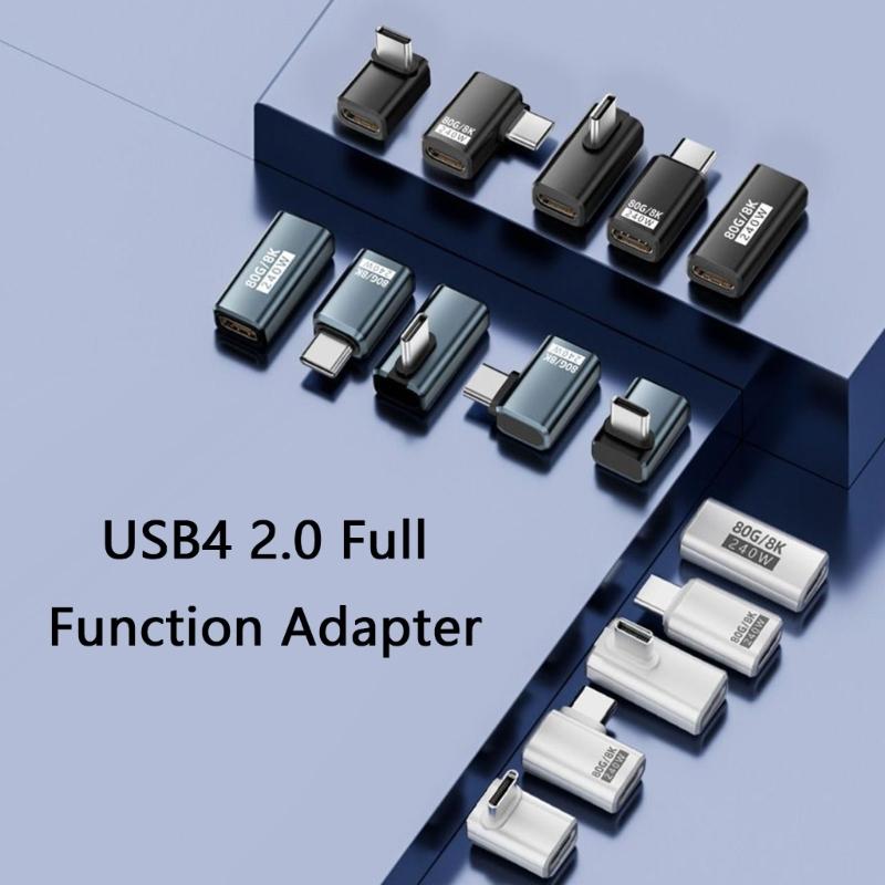 Адаптер USB Type-C 240 Вт 80 Гбит/с 8K@60 Гц для устройств Thunderbolt 4/5 для эффективной передачи данных