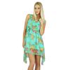 Women Asymmetrial Short Mini Dress Summer Clothing Floral Beach Wear