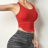 Женская быстросохнущая спортивная майка с рубчиком и спинкой-борцовкой и ударопрочный бюстгальтер для йоги