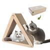 Foldable Cat Scratcher - 6-Sided Cardboard Scratch Pad with Textured Surface, Durable Triangular Design for Play & Scratch, Cat Scratching Pad