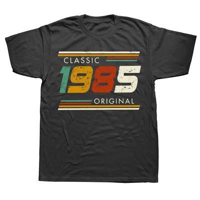 Смешные Классические 1985 Оригинальные Винтажные Футболки Летние Классические С Графикой Хлопок Уличная Одежда С Коротким Рукавом День Рождения Потрясающая Футболка Мужская