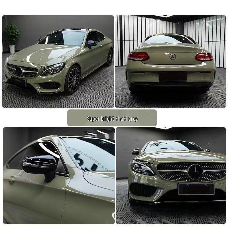 Car PET Film: Beetroot Purple, Glacier Blue, Piano White, Glossy Black - Full Vehicle Color Change Wrap.