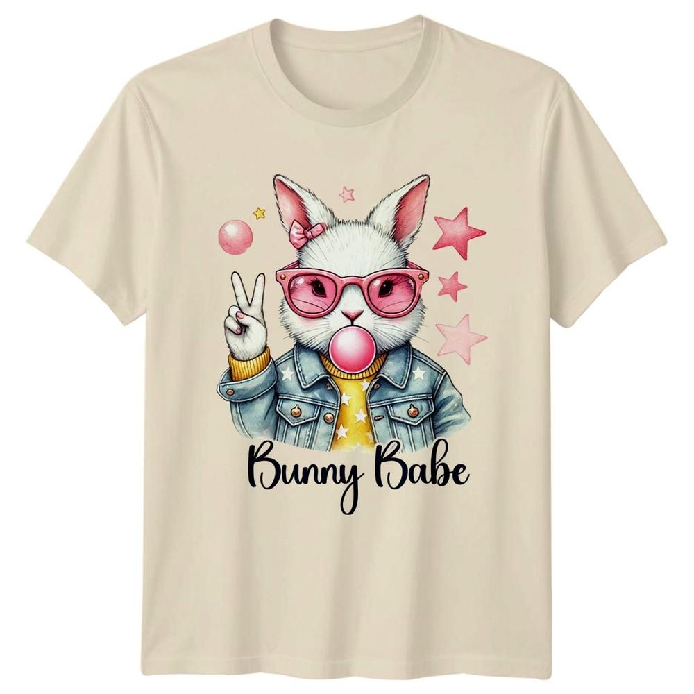 Bunny Babe Unisexs TShirt Hipster Animal Rabbit Birthday Gift For Her