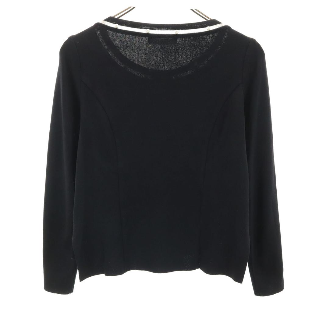 Rene сделано в Японии Трикотажный кардиган на молнии с длинным рукавом 38 черный Женский Б/У