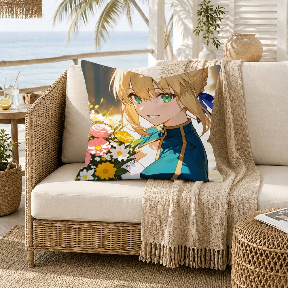 Сейбер Артория Пендрагон Fate Grand Order FGO Наволочка для Дивана Гостиной Домашнего Офиса Декор Защитный Чехол