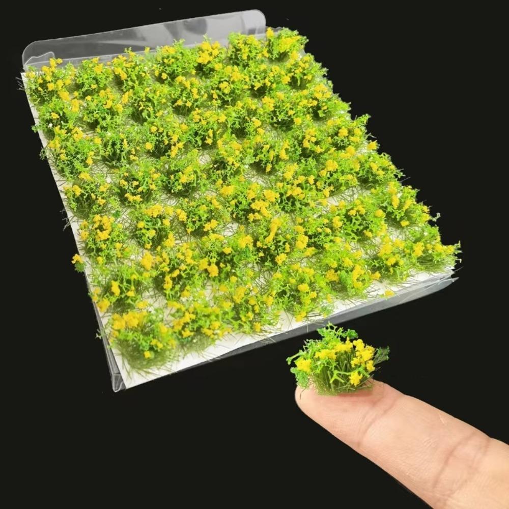 Railway Train Static Flower Tufts ABS Plant Materials Flower Grass Model Micro Landscape