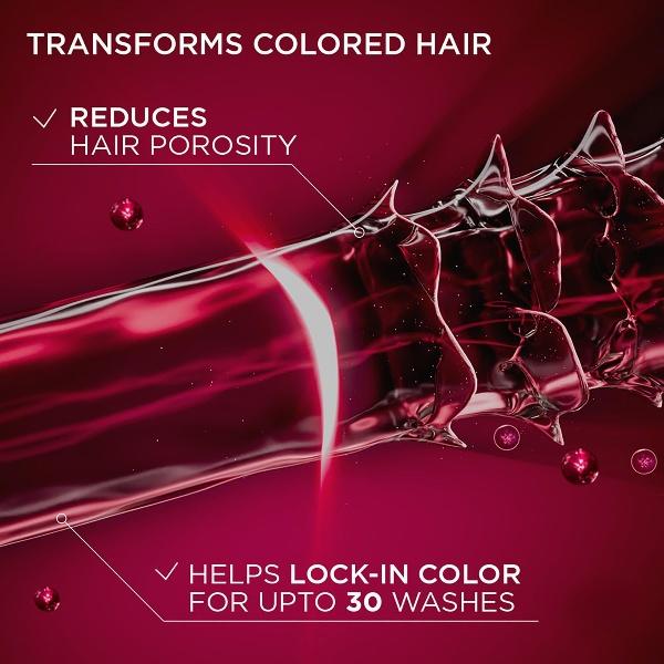 Шампунь L'Oréal Paris, Яркий и обновленный цвет, Для окрашенных волос, Защищает от UVA и UVB, Защита цвета, 340 мл