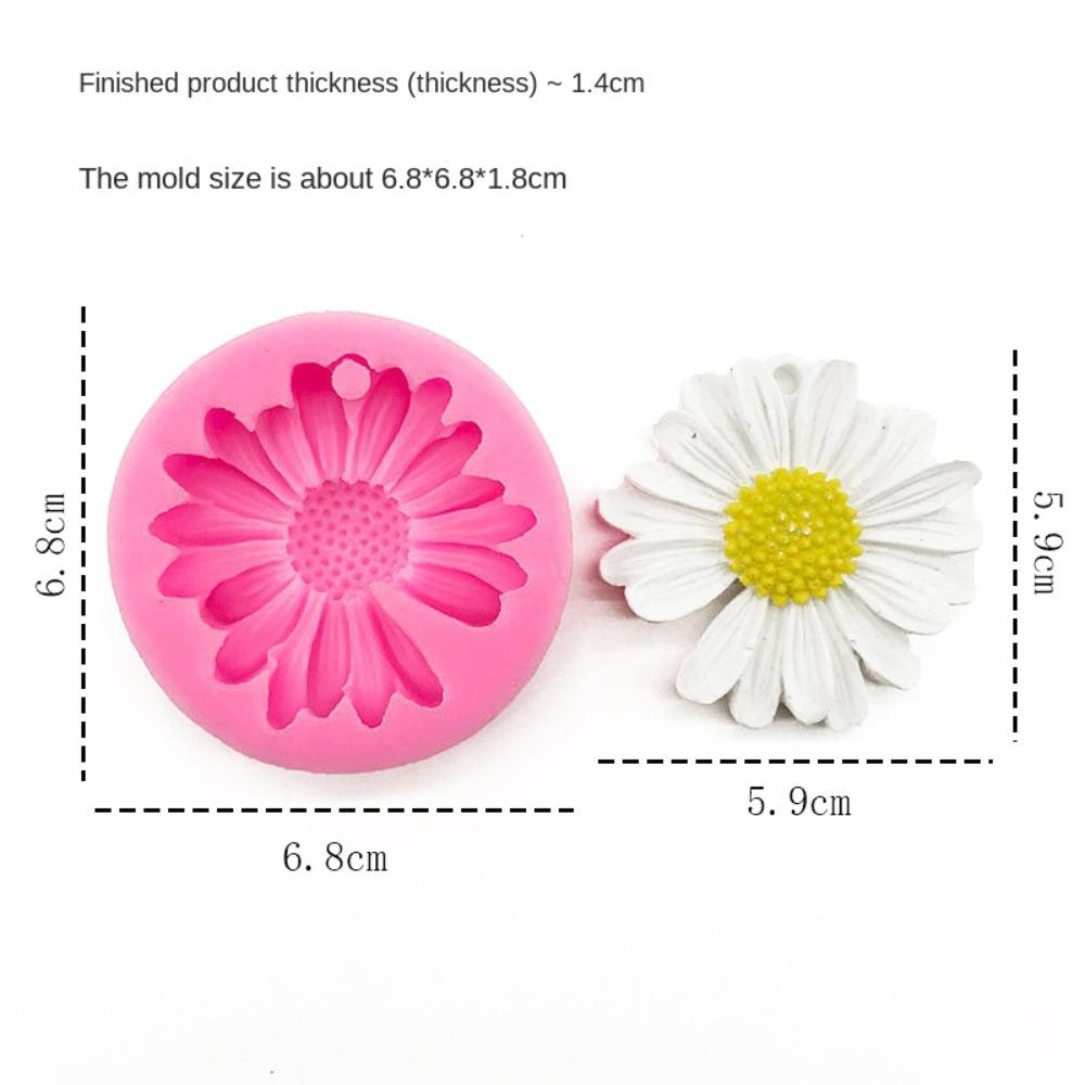 Cake Decoration Flower Silicone Mold Daisy Candle Mold Fondant Craft Baking Tool  Home Kitchen DIY
