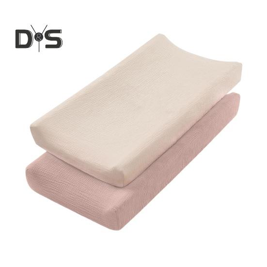2 Pcs Baby Diaper Changing Pad Cover Soft Cotton Hygienic Protection Machine Washable Inflant Diaper Changing Table Cover
