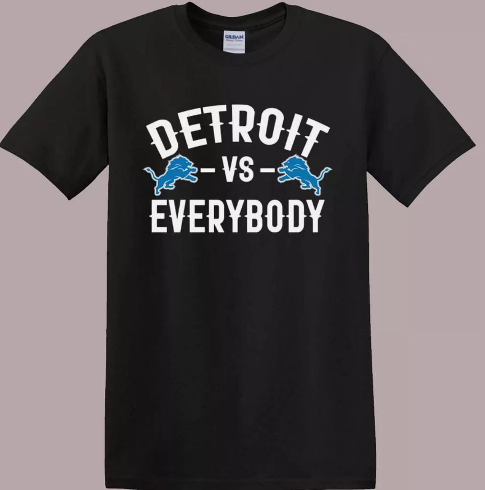 Черная футболка Detroit Vs Everybody Размеры от S до 5XL