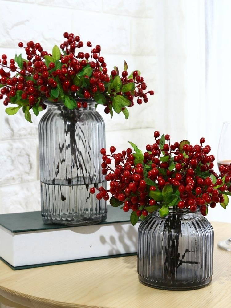 6 шт. пластиковые искусственные ягоды черники искусственные цветы черники для дома, свадьбы, офиса, вечеринки, декор