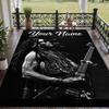 Custom Name Lenny Kravitz Crystal Velvet Floor Rug Personalized Text Soft Carpet Home Decor