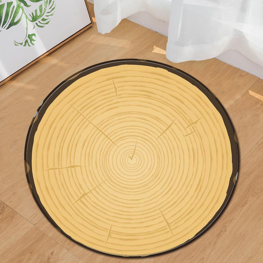 Living room circular floor mat, printed carpet non slip door home bedroom bathroom decoration