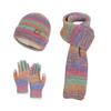 Набор из 3 предметов: женская зимняя шапка, шарф, перчатки, утолщенная бархатная подкладка