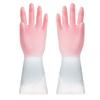 Kitchen Dishwashing Gloves Waterproof Latex Multifunctional Household Cleaning Gloves Pink M