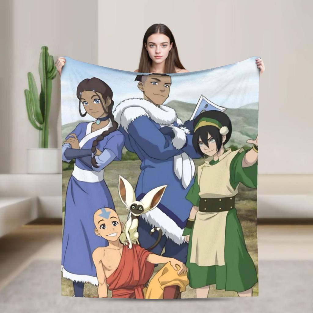 Avatar The Last Airbenders Flannel Blanket Winter  Soft Warm Throw Blanket for Children Living Room Bedspread Sofa Bed Cover