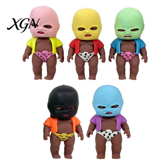 Soft Relaxation Stress Ball Babies Relief Toy with Face Guard Coat Underwear Slow Rising Anxiety Relaxing Hand Relieving Baby Squeeze Fidget