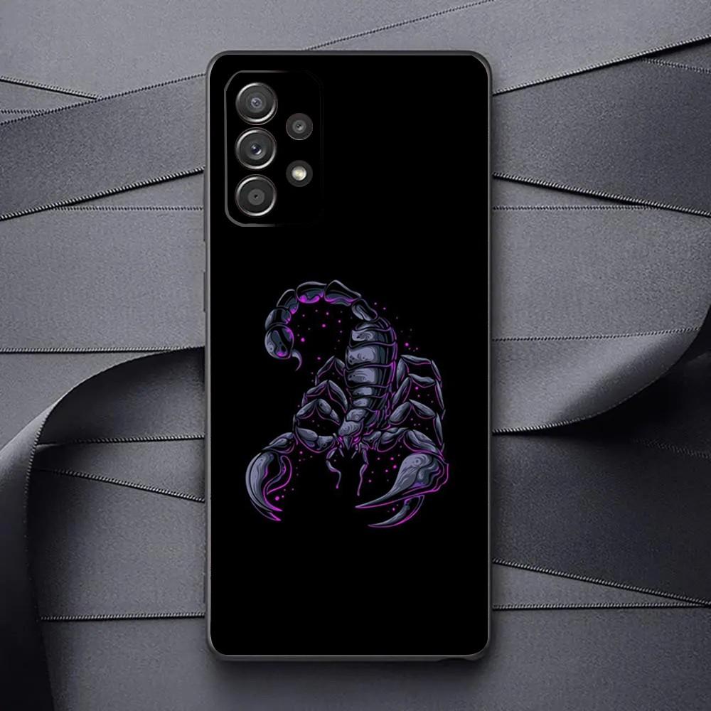Cool insect Scorpion Phone Case For Samsung Galaxy A13,A21s,A22,A31,A32,A52,A53,A71,A80,A91 Soft Black Phone Cover