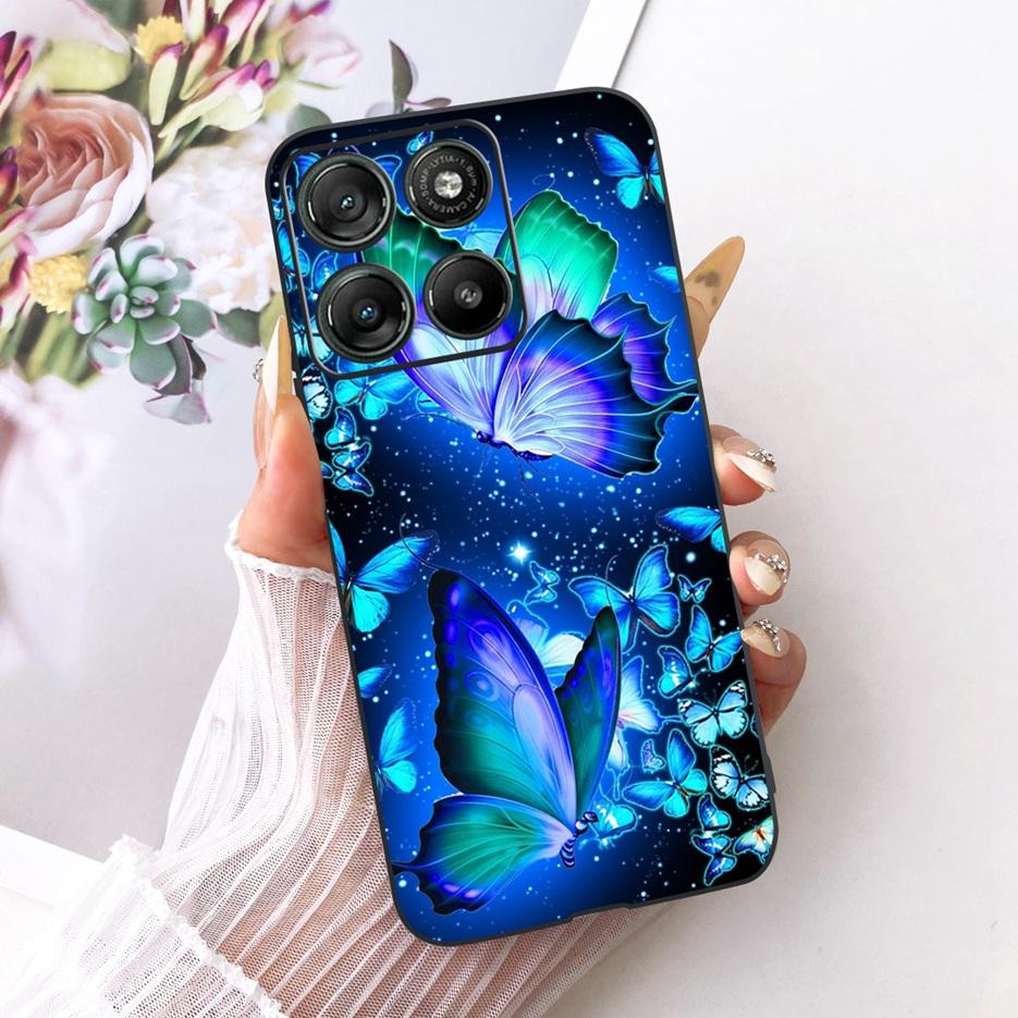 For Motorola Moto G67 Case XT2621-4 Cute Cat Peacock Painted Cover Soft TPU Phone Case For Motorola Moto G77 G 67 MotoG77 Fundas
