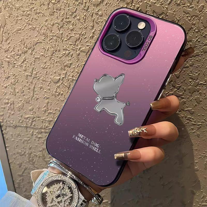 Защитный чехол для телефона с рисунком щенка Bell для iPhone 12 Pro Max до iPhone 16, Совместим с моделями Apple 14-15 Pro, Дизайн для трансграничной торговли.