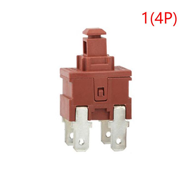 Power Switch Push Button KAN-L5 P12-2 Switch 8A 250VAC 2/4pin Self-Locking, For Water Heater Vacuum Cleaner
