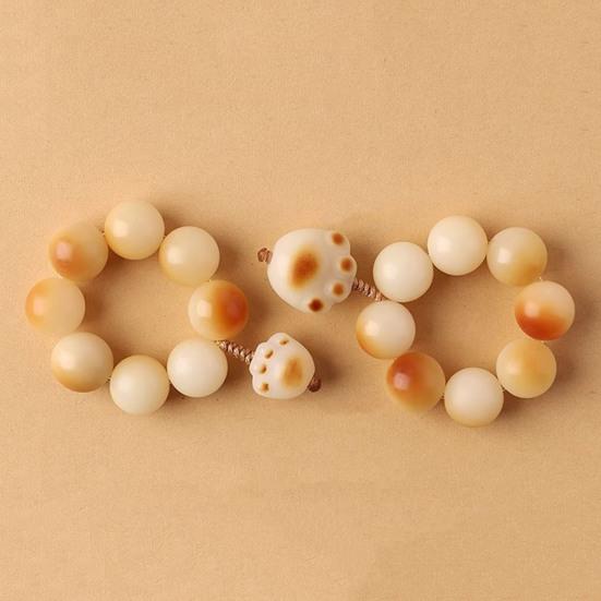 Ручная нить Белый корень Бодхи Ручное скручивание Обжарка на древесном угле Нить с кошачьим когтем Обертывание кончика пальца Мягкая ручка из бусины Будды Игривый кусок