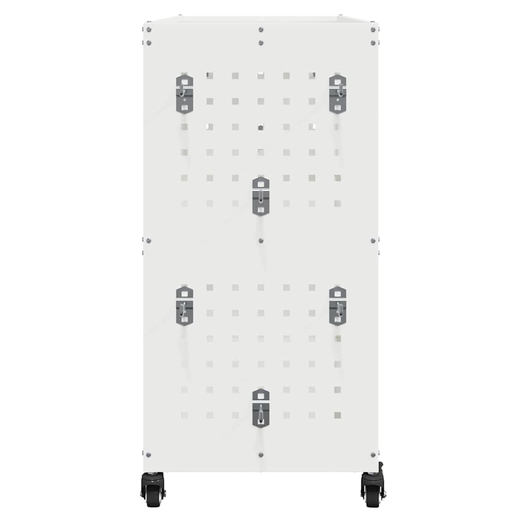 Tool Cart with Wheels White 75 x 35 x 73 cm Cold Rolled Steel