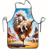 1pc Cute Little Lamb Apron - Farmhouse Kitchen Apron with Lamb And Pasture Design, Machine Washable Unisex Cooking Apron for Baking, Cooking, Gardenin