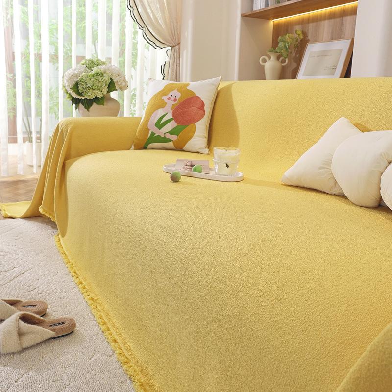 Предотвратить царапины кошек Толстые кисточки Накладка на диван Полное покрытие Домашний Водонепроницаемый Чехол на диван Гостиная Диваны Плед Чехол для мебели