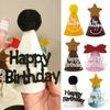 Cake Ornament Happy Birthday Headwear Cute Party Decor Cap Birthday Crown Hats Party Accessories