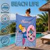 Custom Name Friendship Odd-Parents Beach Towel Microfiber Beach Towel, Lightweight and Quick-Dry, for Summer Travel, Swimming Pool Gift