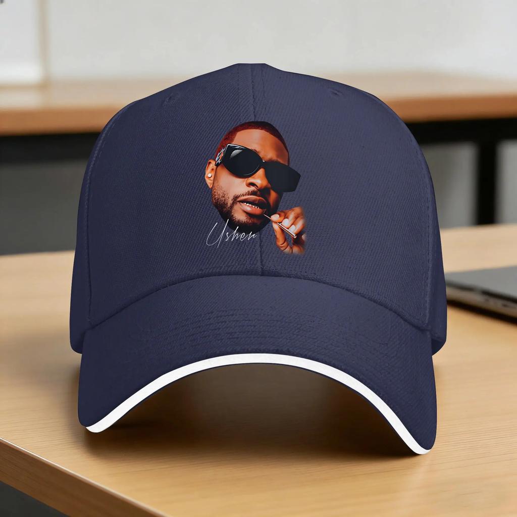 CChris Brown And Usher The Rb Tour Casual Baseball Cap Spring Trucker Hat Sun Visor Outdoor Cap Unisex Unisex Funny Baseball Caps