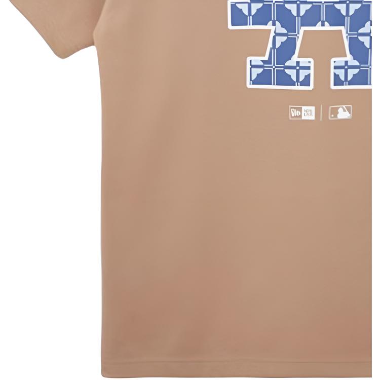 New Era SS25 MLB Los Angeles Dodgers Свободная Дышащая Винтажная Футболка с Круглым Вырезом Модная С Коротким Рукавом Унисекс Топы 14529258