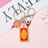 Kawaii Cartoon Animation Cardcaptor Magical Card Sakura Charm Keychain Creative Cute Key Chain for Backpack Accessory Gifts