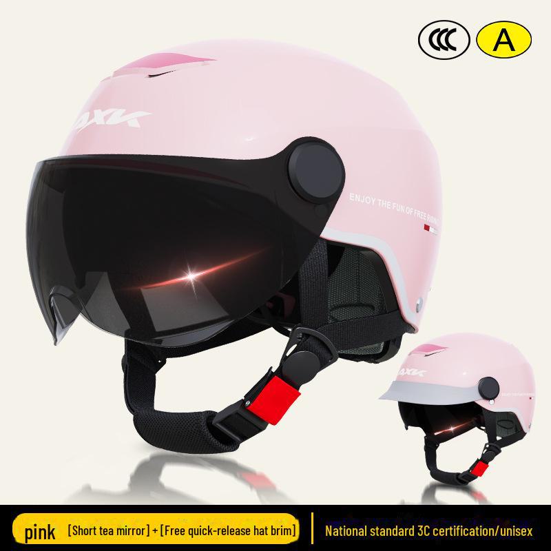 Шлем для электрического мотоцикла с сертификатом 3C: Солнцезащитный всесезонный шлем для мужчин и женщин