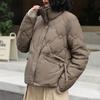 Womens Short Down Jacket Winter Warm Puffer Coat With Stand Collar 50% Duck Fill Lightweight Petite