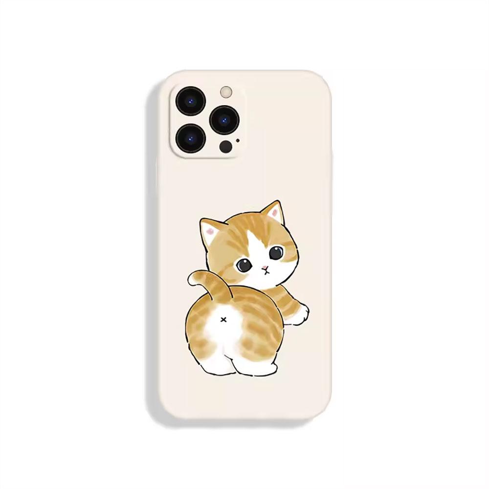Мультяшная пара животных Коты Чехол для телефона на двоих для IPhone 16 15 14 13 12 11 Pro MAX Mini SE XS X 7 8Plus Мягкий силиконовый чехол Fundas