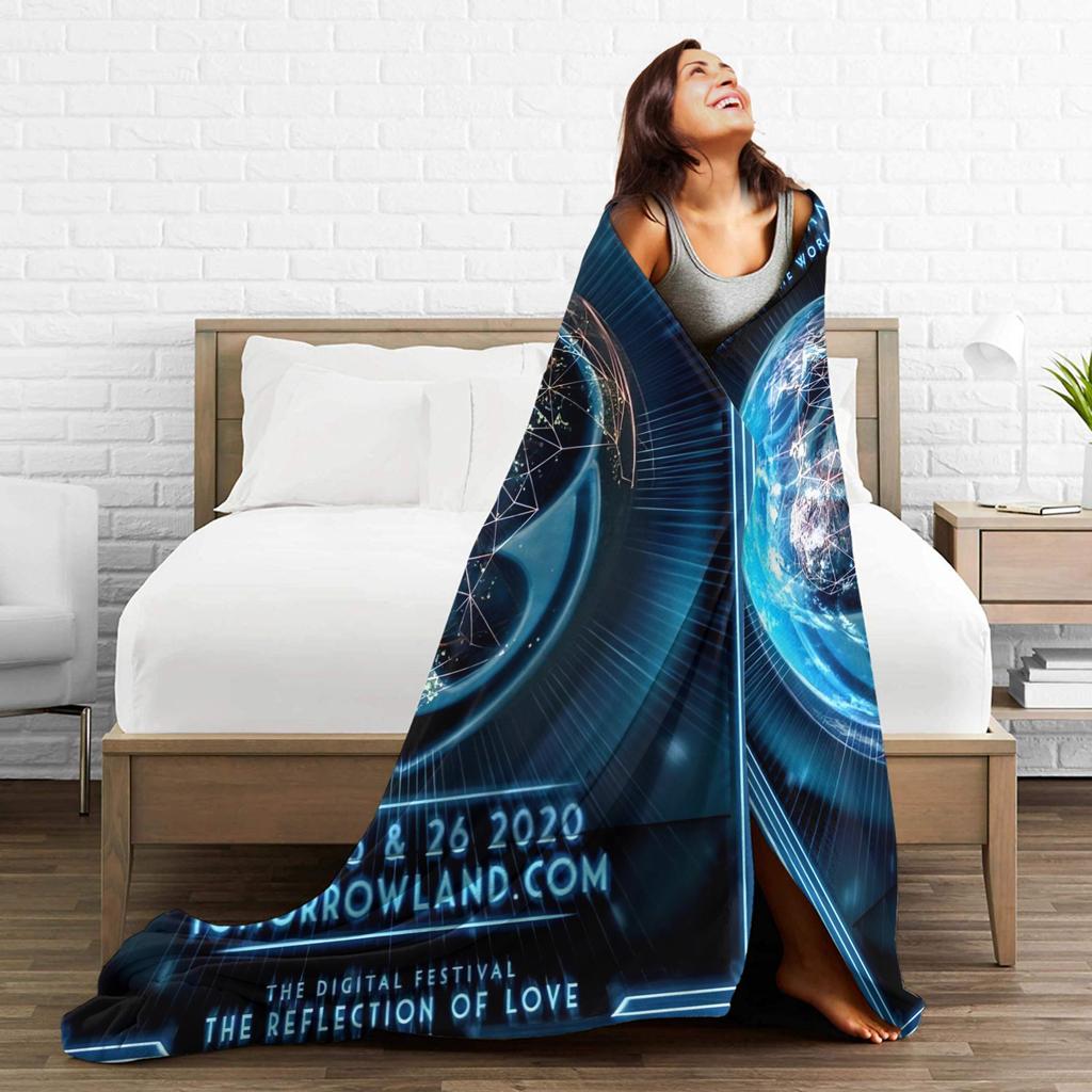 Tomorrowlands Music Festival Flannel Blankets Warm Throw Blanket for Living Room Decorative Fashion Bedspread Sofa Bed Cover