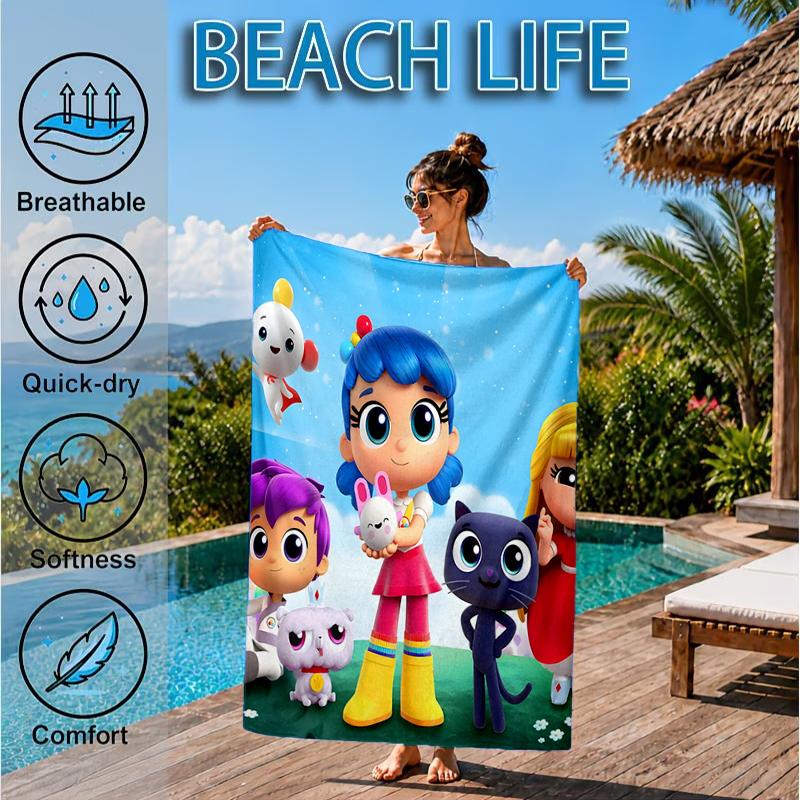 Rainbow Kingdom Adventure Beach Towel, Microfiber Beach Towel, Perfect For Pool, Beach, Travel, Home Decor Beach Party Fan gifts