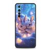 Мягкий ТПУ Чехол для телефона Realme 11 10 9 Pro Plus GT2 GT3 GT5 C21 C25 C35 C53 C55 C67 Pro 5G Рисунок тушью Кролик Арт Сумки