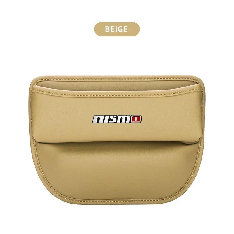PU Leather Car Seat Side Storage Pocket Suede Gap Filler Organizer Box For Nissan Nismo Tiida Teana GTR Juke Note Versa Almera