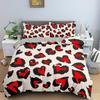 Love Duvet Cover Set Colourful Heart Shaped Comforter Cover King Queen Size With Pillowcase For Boys Girls Polyester Bedding Set