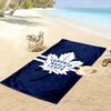 Toronto Maple Leafs Logo on Navy Background Patterned beach towel quick dry perfect for travel outdoor sports jogging the beach and swimming