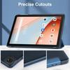 Blackview Tab 7/8 WiFi Case: Tri-fold Semi-Transparent Frosted Business Shell