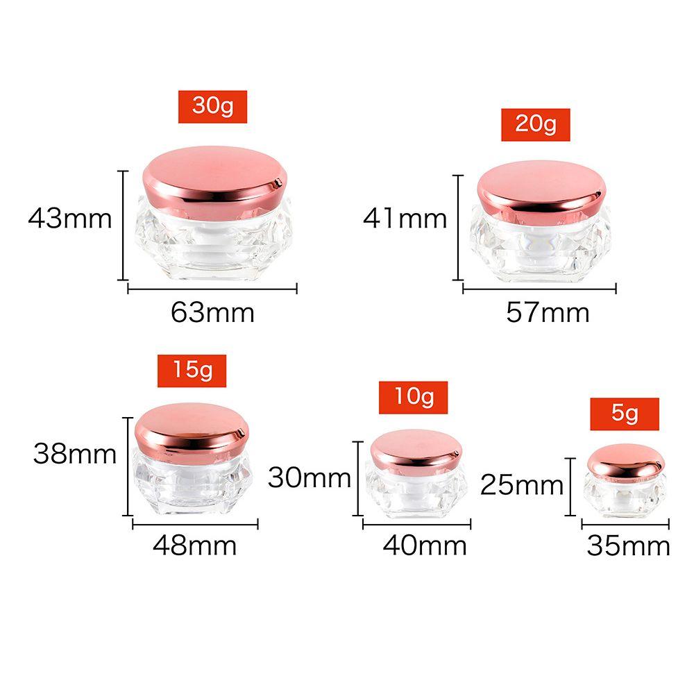 Пластиковая прокладка в форме ромба Косметическая пустая коробка Баночка для образцов Многоразовый контейнер Бутылка для крема для лица