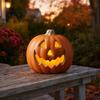 Pumpkin Shaped Lantern Halloween LED Lantern, Scary Face Glowing Plastic Lamp, Battery Operated Table Ornament for Home Party Decor Durable