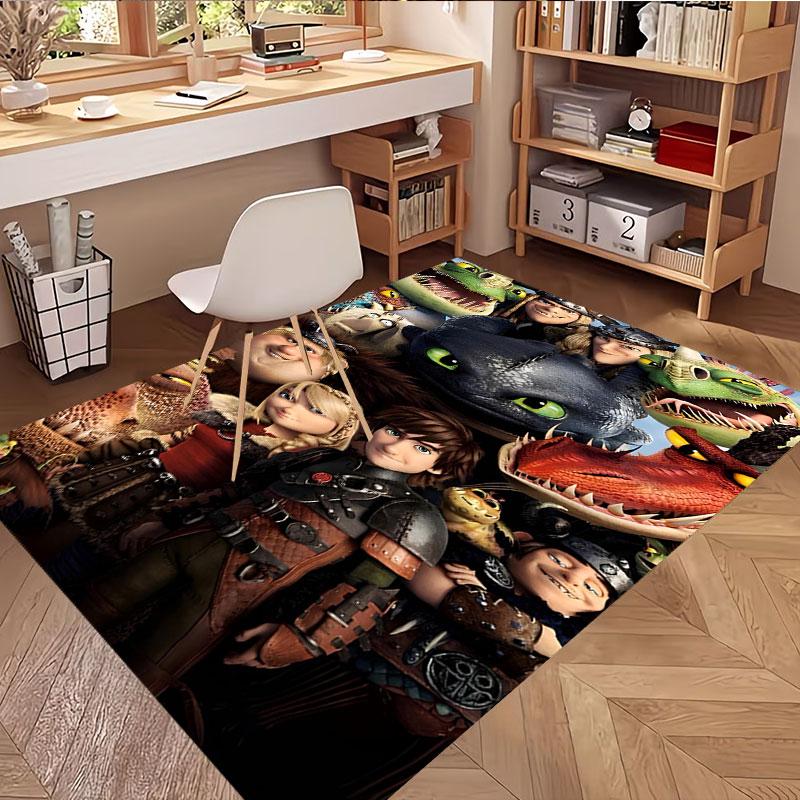 How to Train Your Dragon Print Rug, Washable Floor Carpet, For Entryway Dorm Laundry Room Office Study, Home Decor Birthday Christmas Gift