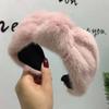 Ornament Faux Fur Hair Accessories Winter Warm Hair Bands Headwear Knot Headbands Plush HairHoop