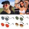 Unisex UV400 Metal Small Frame Gradient Mirror Glasses Oval Sunglasses Men's Shades Sun Glasses
